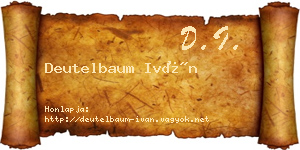 Deutelbaum Iván névjegykártya